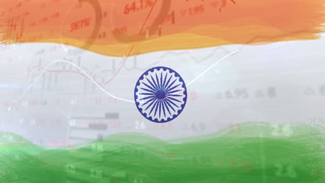 Composición-De-Las-Estadísticas-De-Covid-19-Sobre-La-Bandera-India