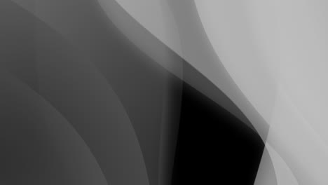 Animation-of-grey-waving-layers-with-copy-space-on-black-background