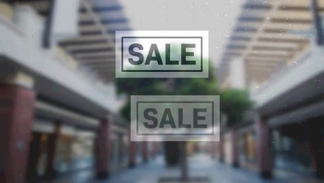 Animation-of-moving-sale-text-over-street-view