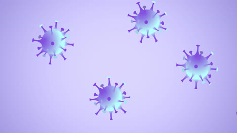 Animation-of-covid-19-cells-on-purple-background