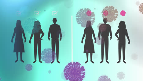 Animation-of-covid-19-cells-and-shadows-of-people