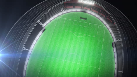 Animation-of-stadium-text-at-stadium-on-black-background