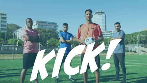 Animation-Des-Kick-Textes-über-Fußballspielern-Auf-Dem-Spielfeld