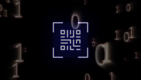 Animation-of-qr-code-over-binary-code