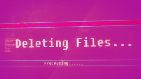 Animation-of-data-processing-on-pink-background