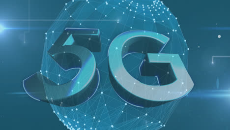 5g-text-over-globe-of-network-of-connection-against-light-trails-on-blue-background