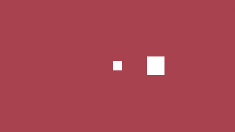 Animation-of-digital-interface-waiting-loading-squares-flashing-on-red-background