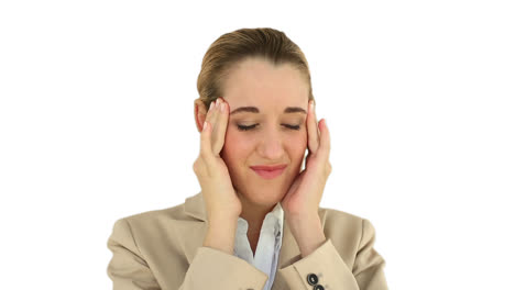 Geschäftsfrau-Mit-Kopfschmerzen