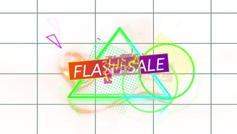 Animation-Von-Flash-Sale-Text-Auf-Abstraktem-Hintergrund