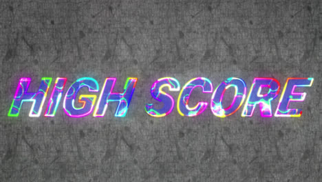 Animation-of-high-score-text-on-grey-background