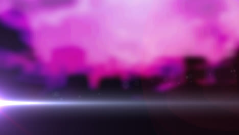 Animation-Eines-Weiß-Leuchtenden-Flecks-Auf-Rosa-Verzerrtem-Hintergrund