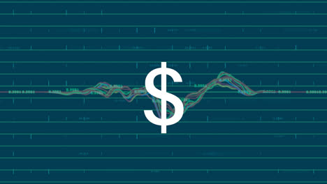 Animation-of-dollar-sign-and-financial-data-processing