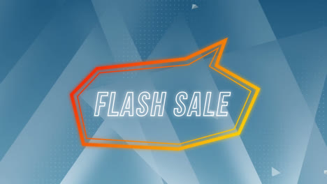 Animation-of-flash-sale-text-in-retro-speech-bubble