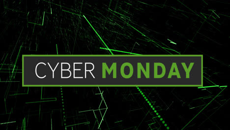 Animation-of-cyber-monday-text-on-black-background