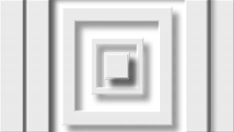 Animation-of-white-square-layers-pulsating-on-white-background