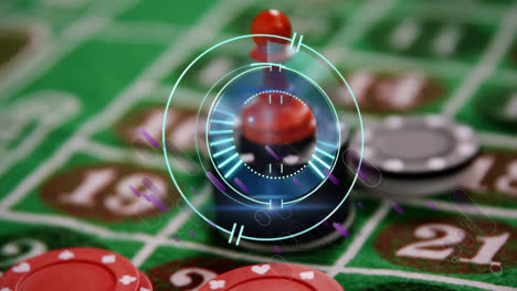 Animation-of-scope-scanning-over-casino-gambling-board