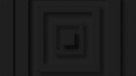 Animation-of-black-square-layers-pulsating-on-black-background
