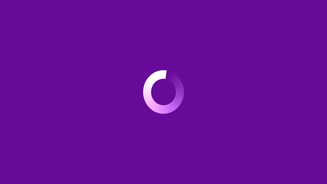 Animation-of-loading-digital-interface-circle-flashing-on-purple-background