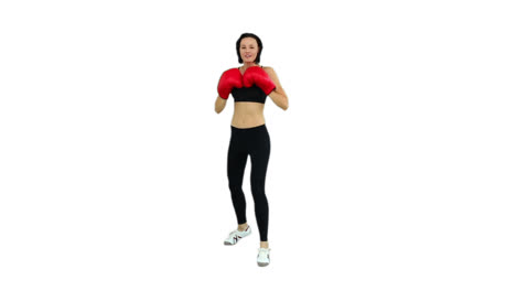 Fit-brunette-boxing-with-red-gloves