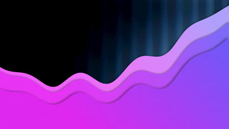 Animation-Einer-Violetten-Welle-Auf-Gestreiftem-Blauem-Hintergrund