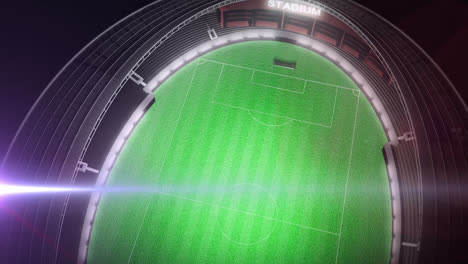 Animation-of-stadium-text-at-stadium-on-black-background