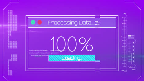 Animation-Der-Datenverarbeitung-Auf-Violettem-Hintergrund
