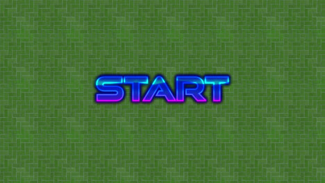 Animation-Des-Starttextes-Auf-Grünem-Hintergrund