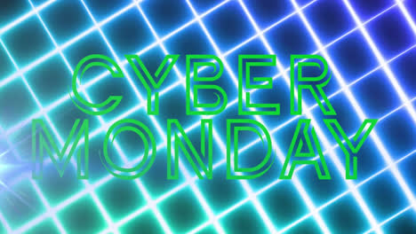 Animation-of-cyber-monday-text-over-light-trails