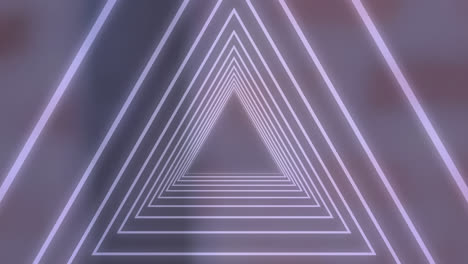 Animation-of-neon-glowing-tunnel-over-black-background