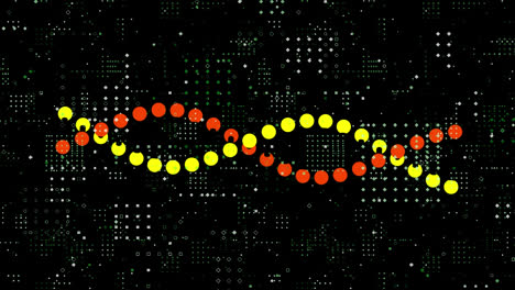 Animation-Eines-Sich-Drehenden-DNA-Strangs-Auf-Schwarzem-Hintergrund