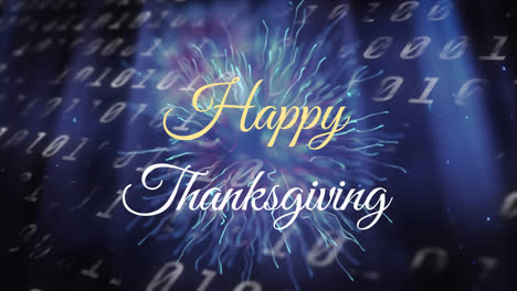 Happy-thanksgiving-text-against-binary-coding-data-processing-on-blue-background