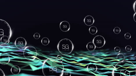 Animation-Eines-Verbindungsnetzwerks-Mit-5G-Text-über-Formen