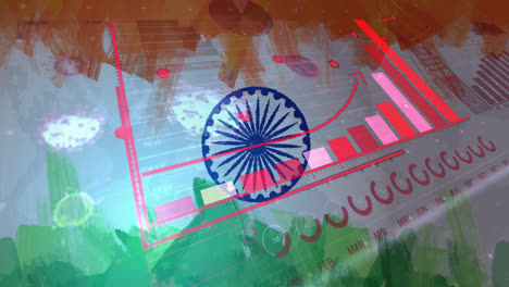 Zusammensetzung-Der-Covid-19-Statistiken-über-Die-Indische-Flagge