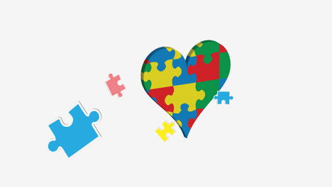 Animation-of-puzzles-falling-over-beating-heart-formed-with-autism-awareness-puzzles-on-white