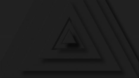 Animation-of-black-triangle-layers-pulsating-on-black-background