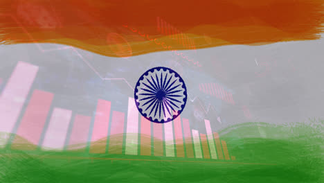 Zusammensetzung-Der-Covid-19-Zellen-Und-Statistiken-über-Die-Indische-Flagge
