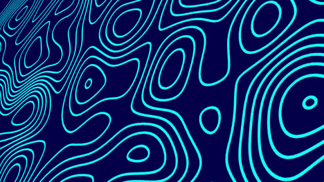 Animation-of-blue-line-trails-moving-in-hypnotic-motion-on-seamless-loop-on-blue-background