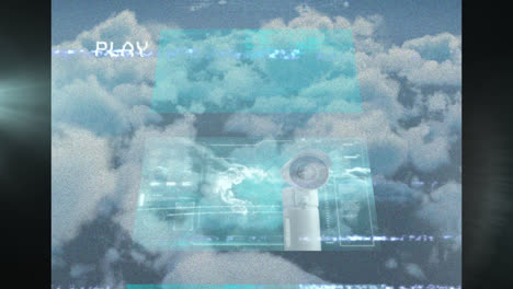 Animation-Von-Interferenzen-über-Digitalen-Bildschirmen-Und-Wolken