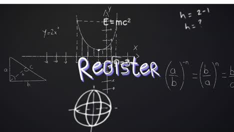 Animation-Eines-Registers-Auf-Schwarzem-Hintergrund-Mit-Mathematischen-Formeln