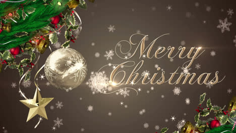 Animation-of-fir-tree-branches-over-marry-christmas-text