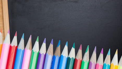 Animation-of-pencils-in-row-on-green-background