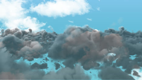 Animation-Von-Wolken,-Die-Sich-In-Schneller-Bewegung-Auf-Einer-Nahtlosen-Schleife-Bewegen