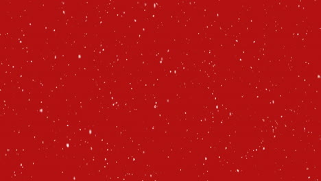 Animation-of-falling-confetti-over-red-background