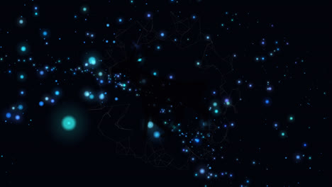 Animation-Leuchtender-Sterne-Auf-Dunklem-Hintergrund