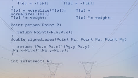 Animation-of-data-processing-over-pylons-and-sky