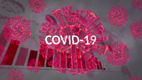 Animation-of-covid-19-cell-and-text-over-cityscape