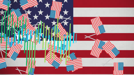 Animación-Del-Procesamiento-De-Estadísticas-Sobre-Banderas-De-Los-Estados-Unidos-De-América.