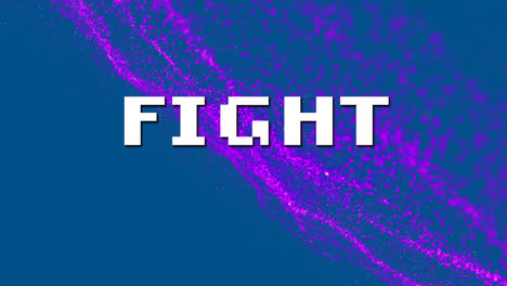 Animation-of-fight-on-blue-background-with-glitter