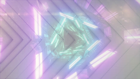 Animation-of-white-triangles-over-digital-tunnel