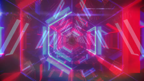 Animation-of-triangles-over-digital-tunnel